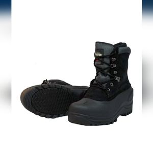Black snow boots
